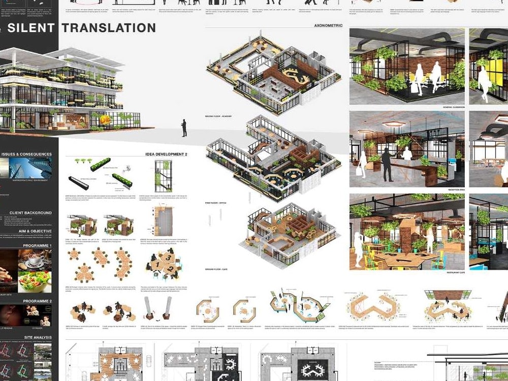 An expressive ARCHITECTURE PRESENTATION BOARD for your project