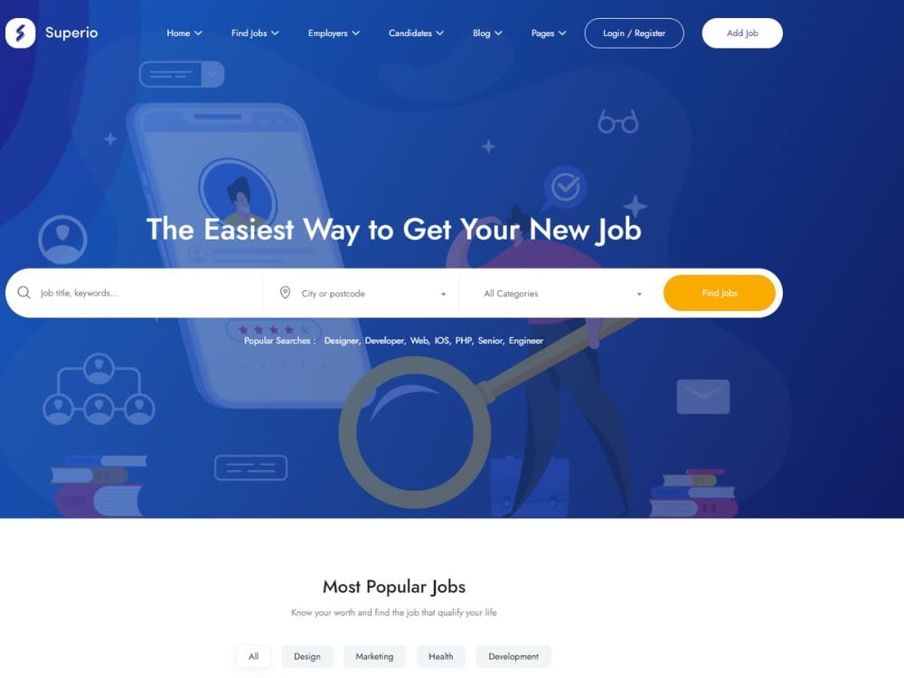 A job board, recruitment website, job portal, staffing website Upwork