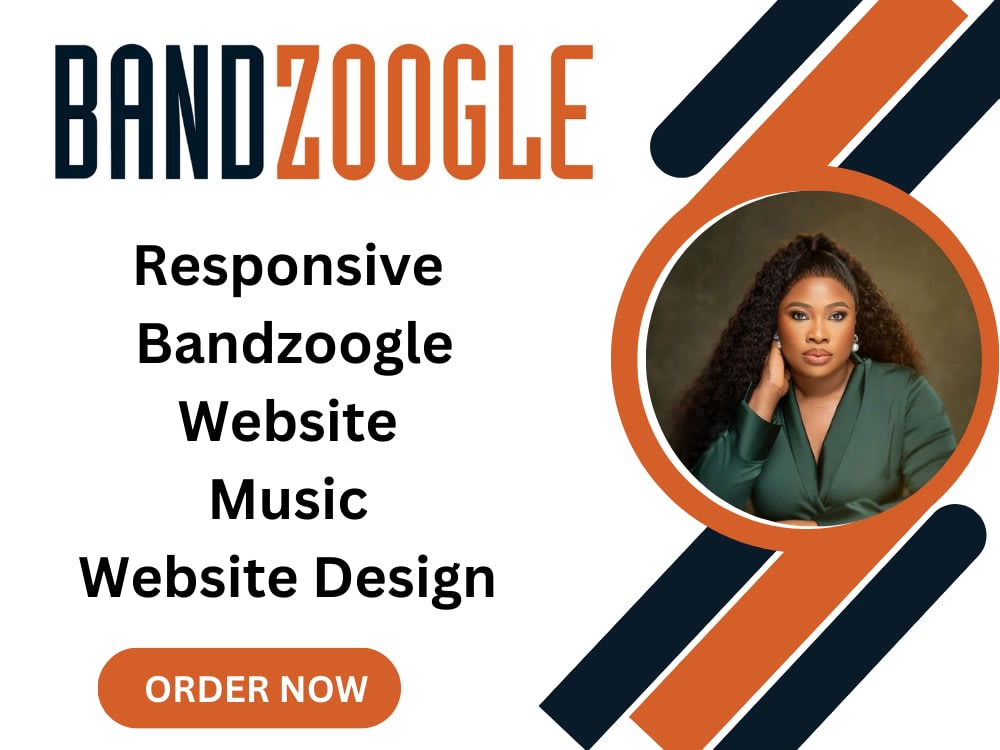A bandzoogle landing page, bandzoogle website & bandzoogle music
