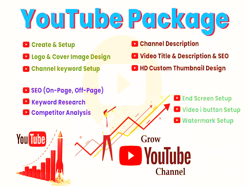 Youtube channel, customization full setup and promotion Upwork