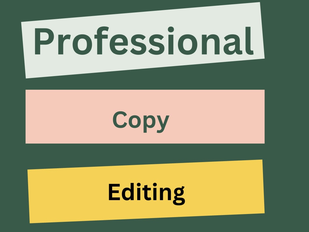 I will do quick copy editing | Upwork