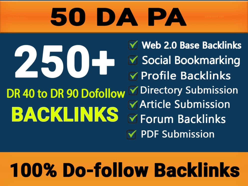 HQ dofollow backlinks DA 50 to DR 70 | monthly dofollow backlinks service | Upwork