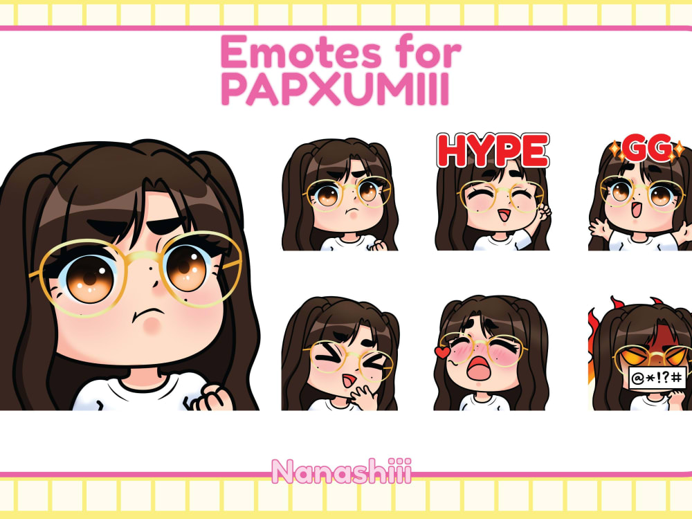 Demon Girl Emote Bundle for Twitch Discord  Chibi 