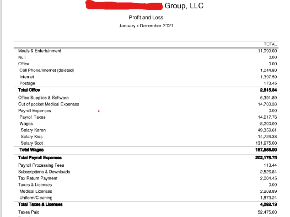 Profit and loss, Balance Sheet, complete bookkeeping by US CPA Tax