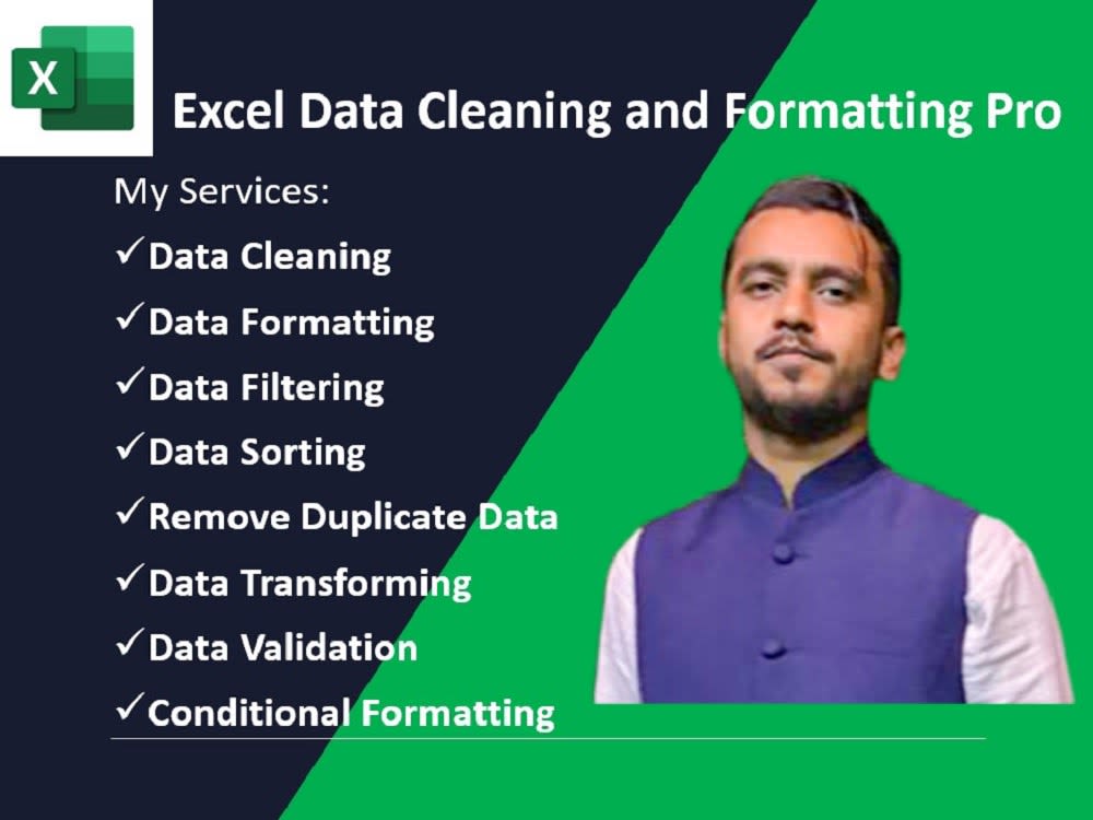 An Excel expert to perform data cleaning and formatting for your sheet ...