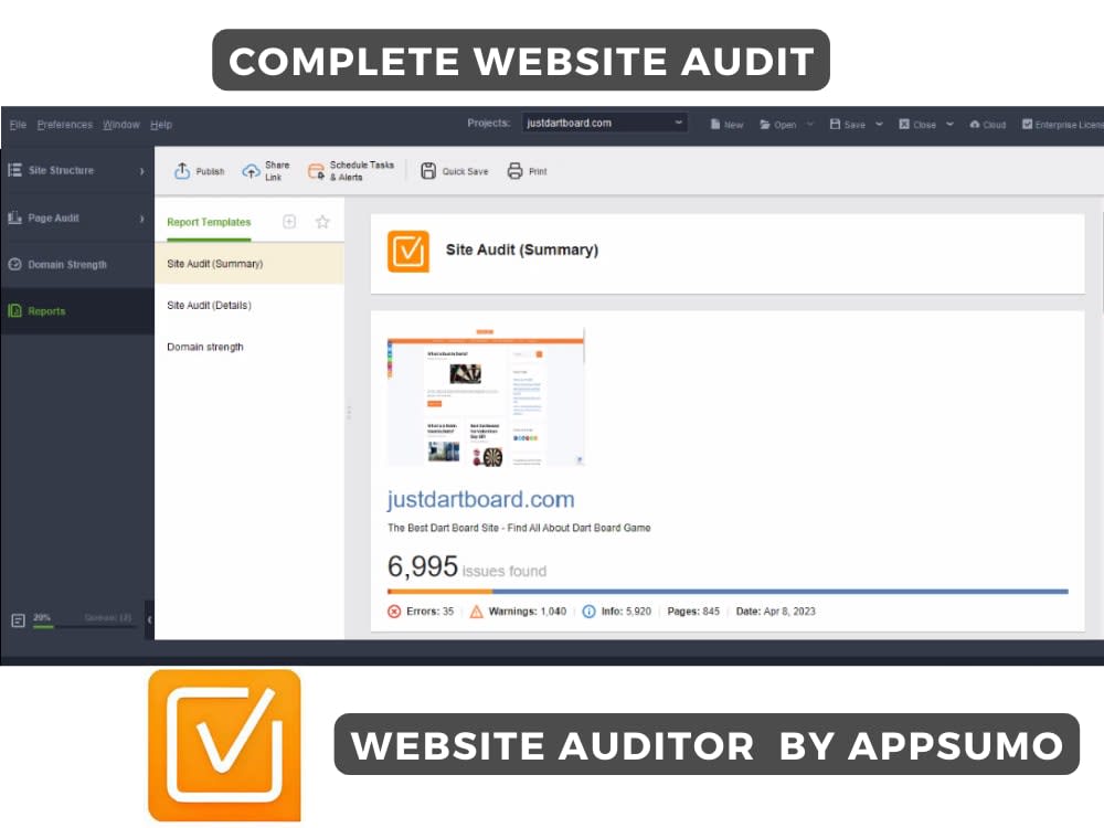 Website Auditor Appsumo