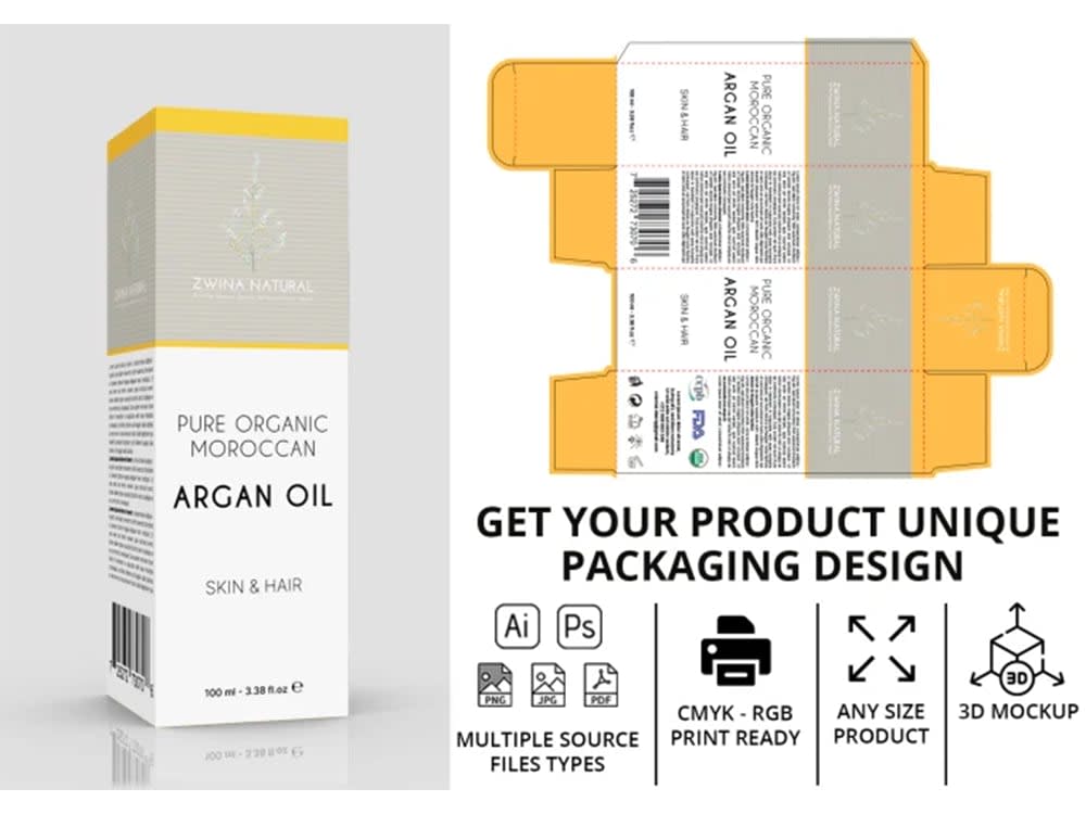 Realistic 3D product packaging designs and renders for Amazon and