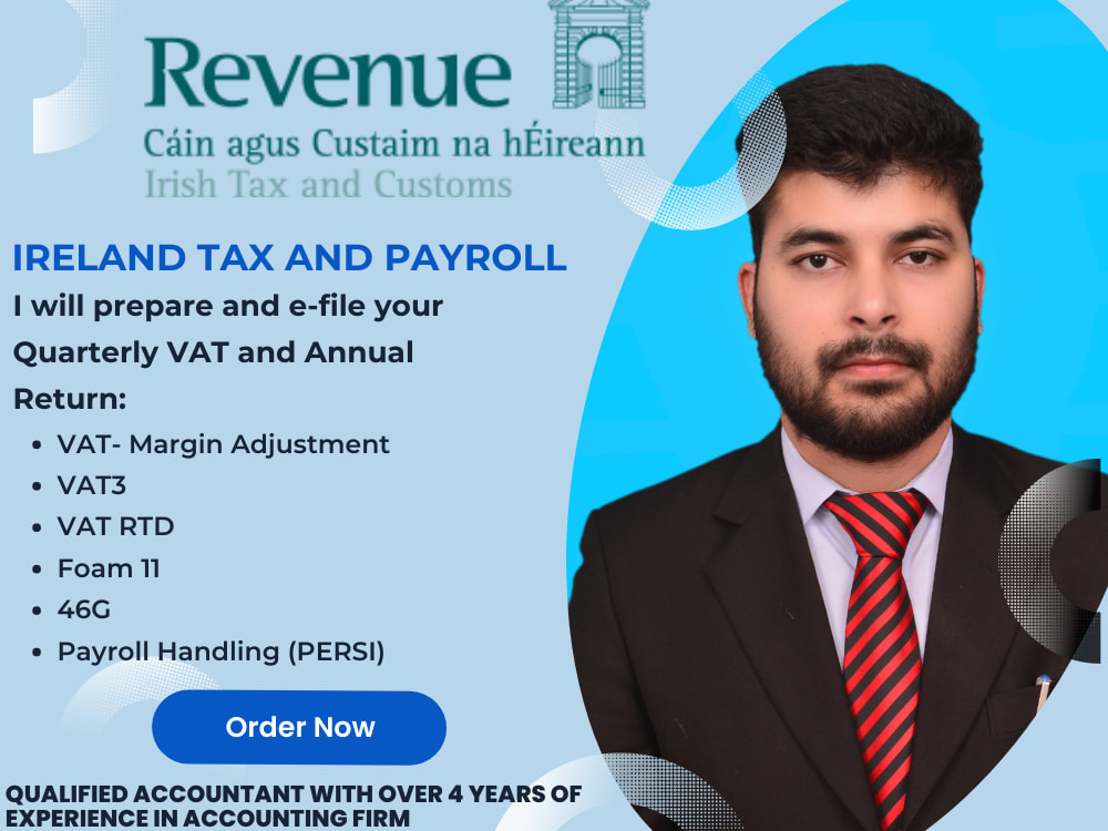Solution for Ireland's Tax and Payroll (VATmargin adj, VAT3, VAT RTD