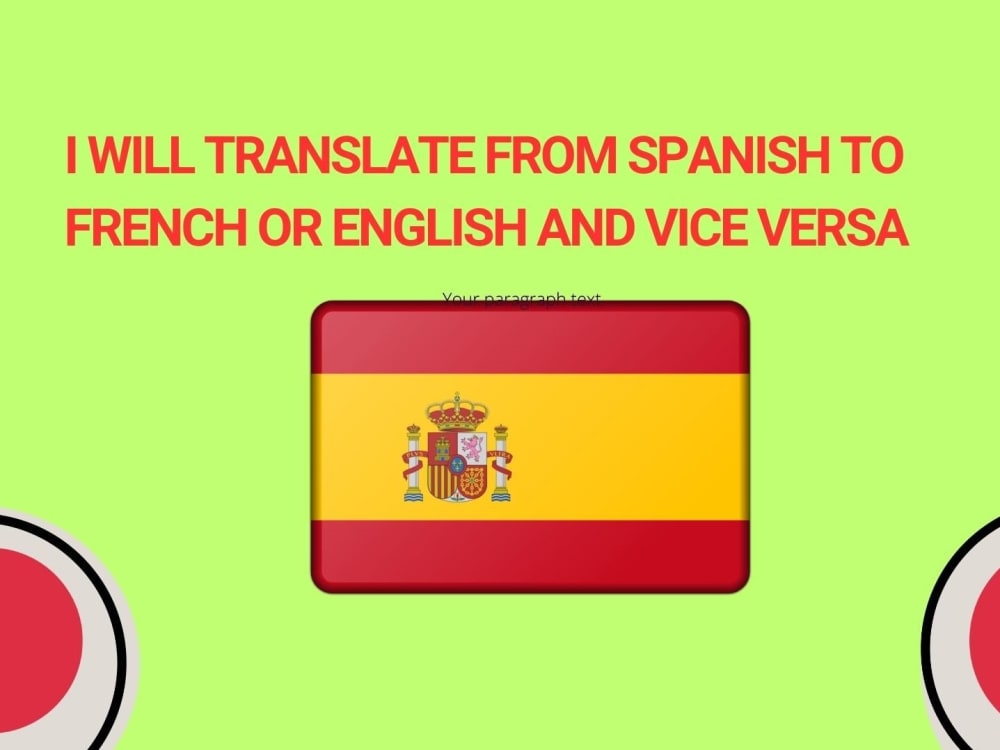 A perfect English to-Spanish translation and multiple language