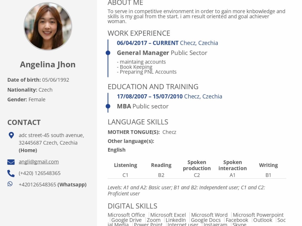 Professional CV/Resume and cover letter in a very good quality