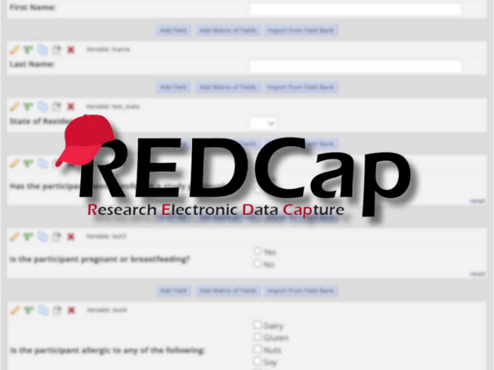 REDCap (Research Electronic Data Capture) Screenshot