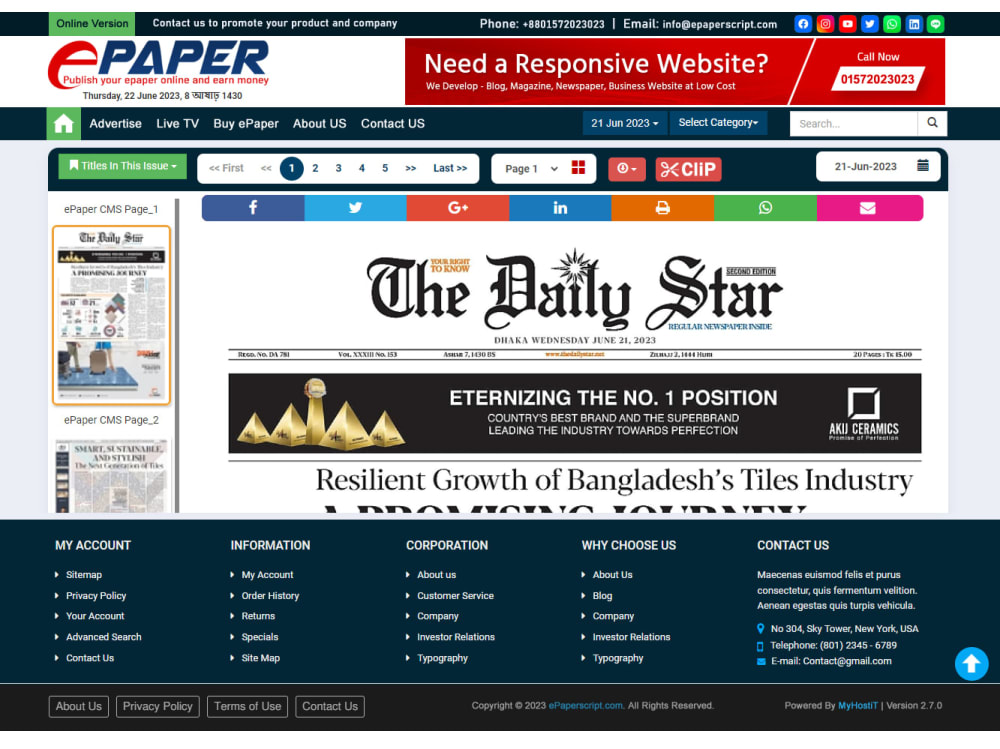 EPaper CMS For Your online ePaper or eMagazine Upwork