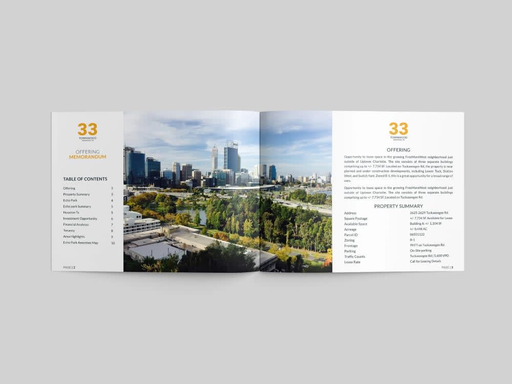 Commercial real estate offering memorandum or pitch deck Upwork