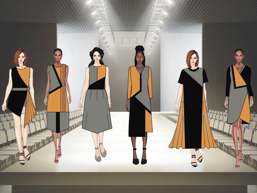 Draw fashion collection, illustration or sketch | Upwork