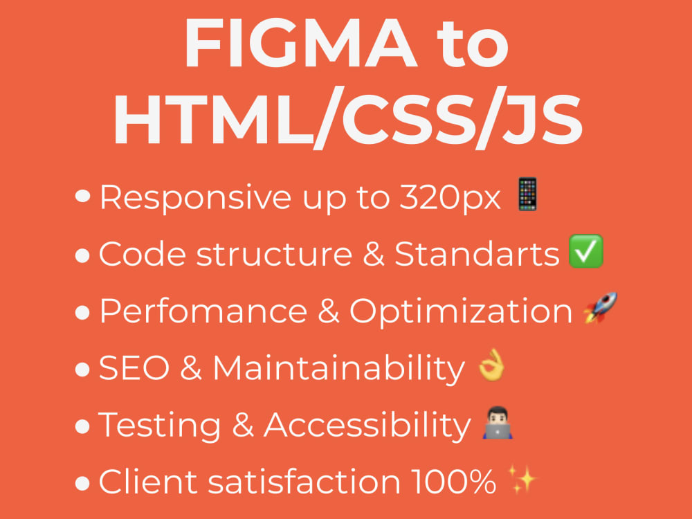 Figma to Responsive (up to 320px) HTML/S(CSS)/ Vanilla JS. | Upwork