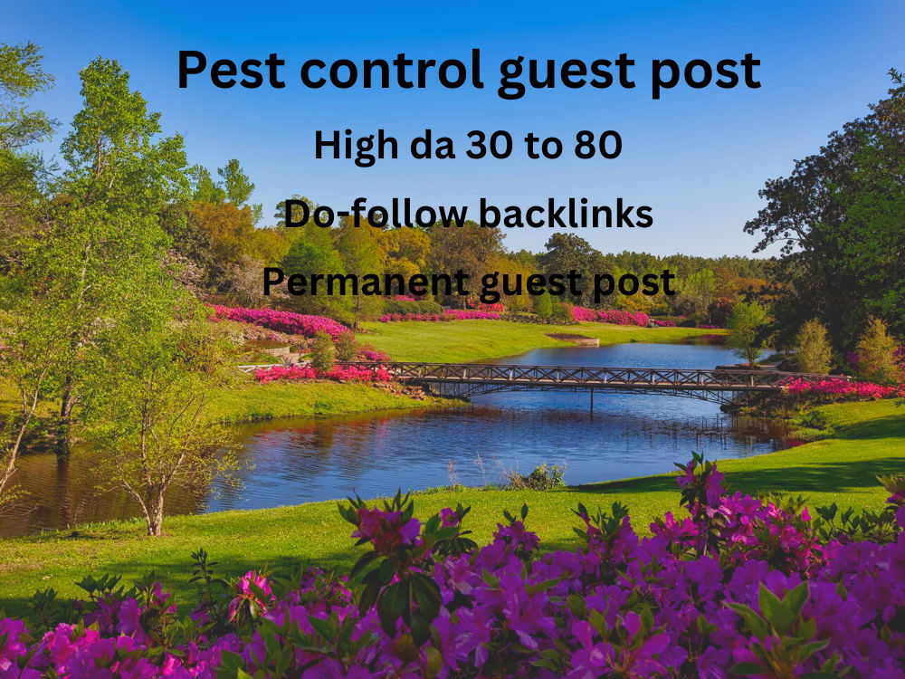 A pest control guest post on a high authority pest control niche Upwork