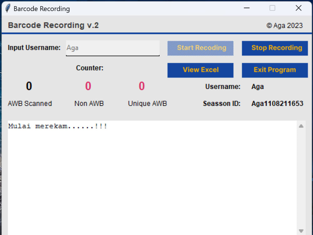 A program to backup your scanned barcode Upwork