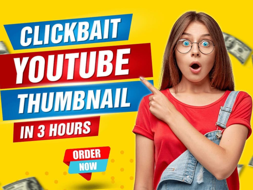 Attractive and eyecatching YouTube thumbnail in 3 hours. Upwork