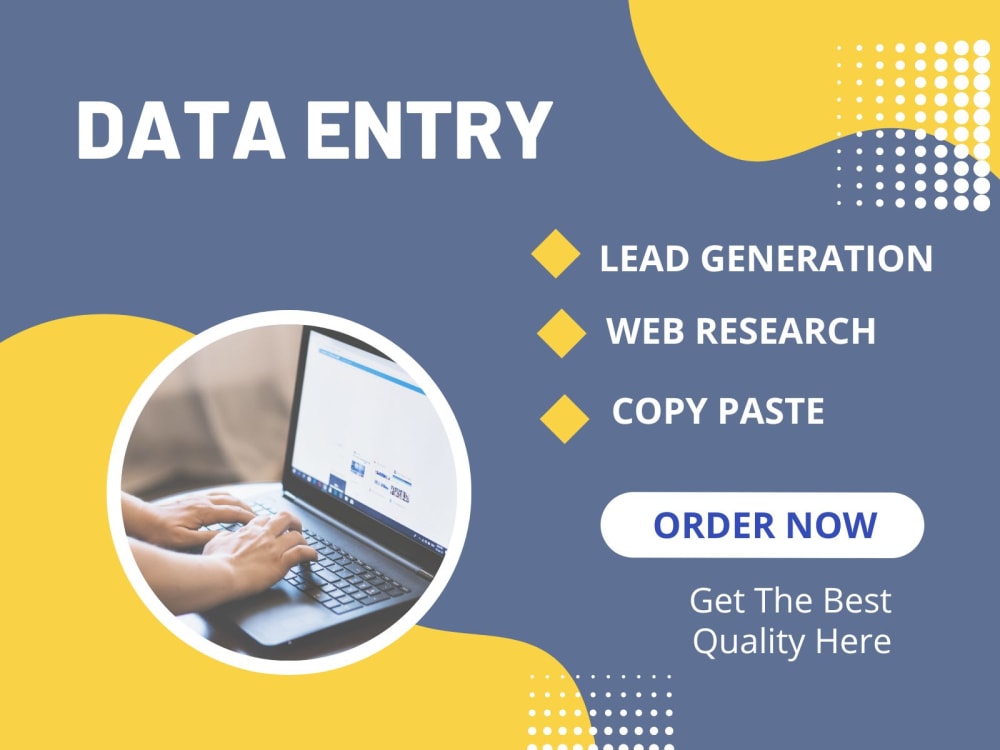 Data entry specialist for fastest data entry, lead Generation & typing