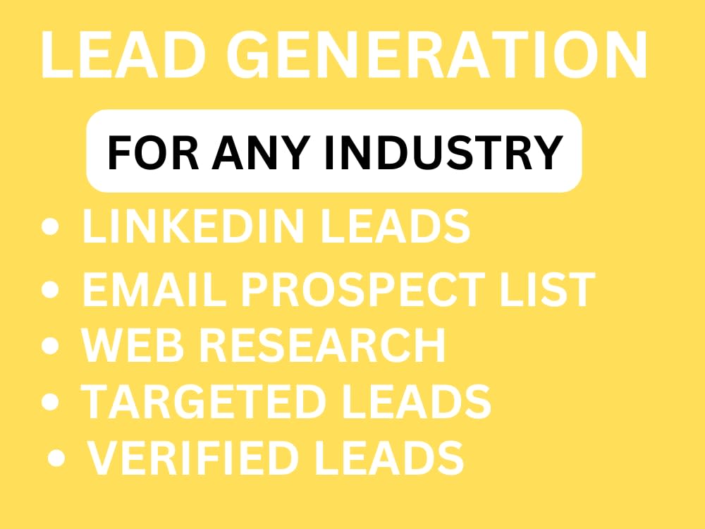 B2b lead generation, contact information for your specific industry