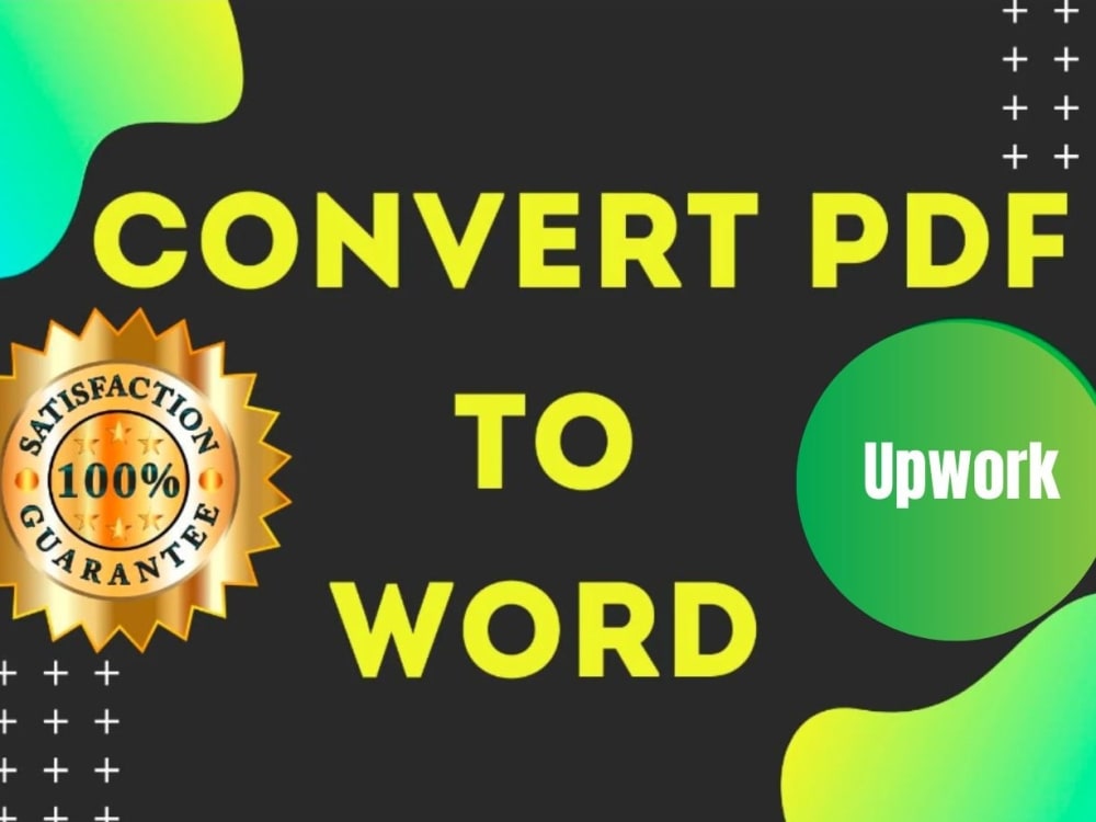 File Conversion/Word to pdf/ pdf to Word in just 24 hours. Upwork