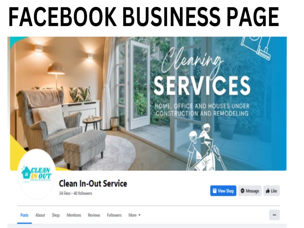 Facebook business page setup, fan page create, banner, cover design