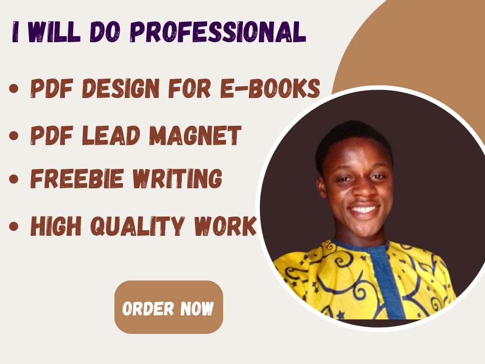 A professional PDF Design, ebook, or lead in 48 hours Upwork