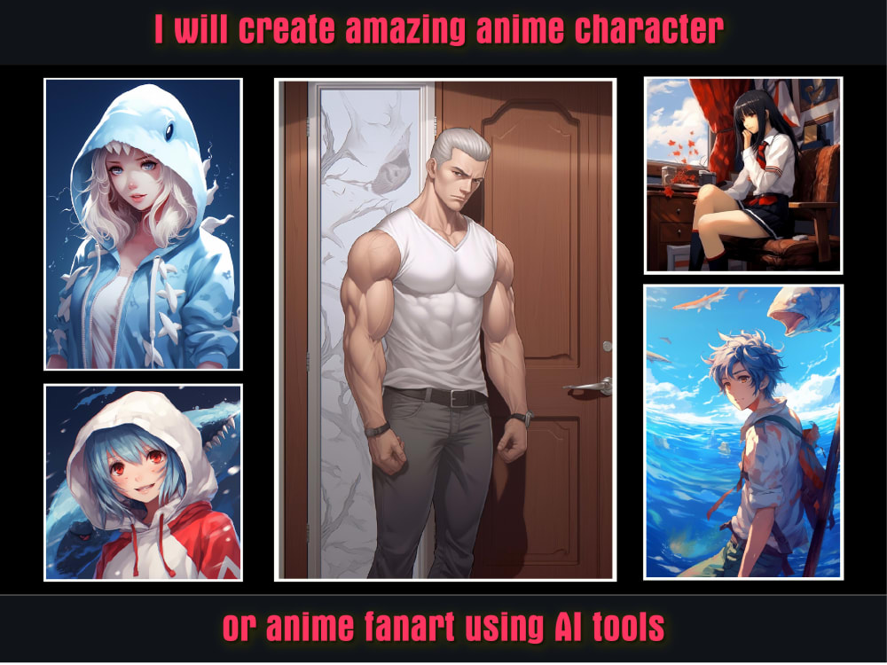 Fantastic anime character or fanart using AI tools