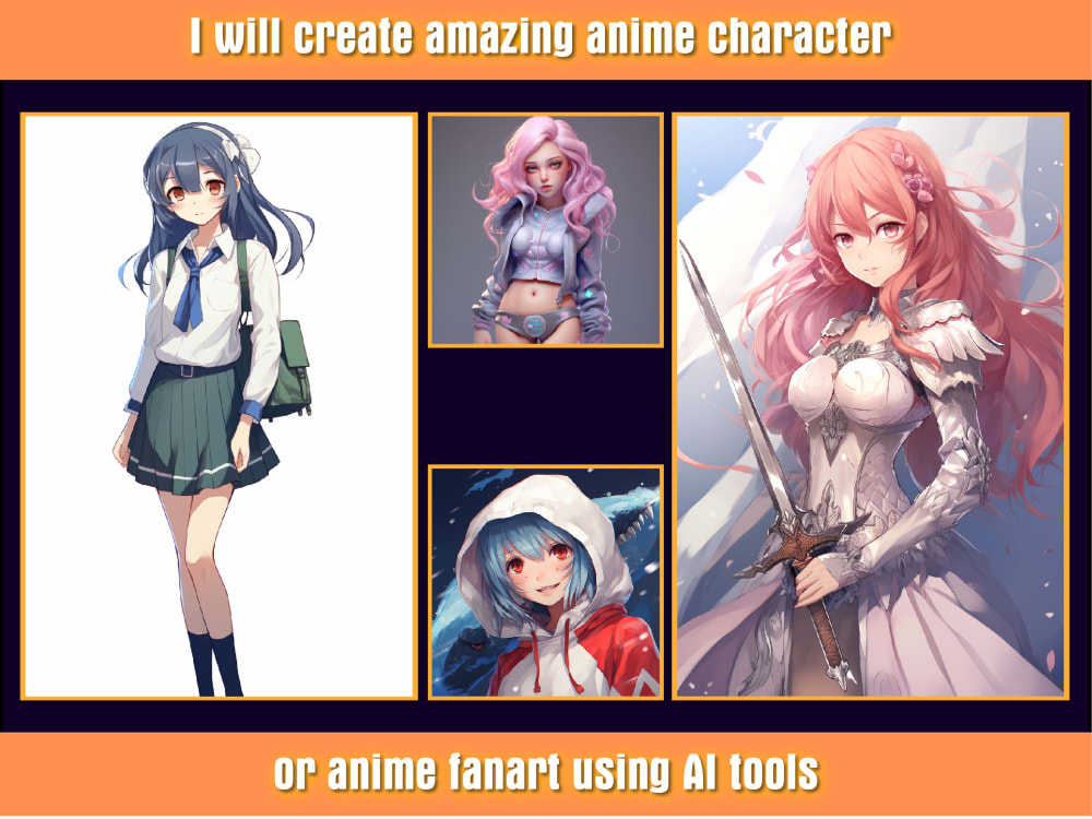 Fantastic anime character or fanart using AI tools