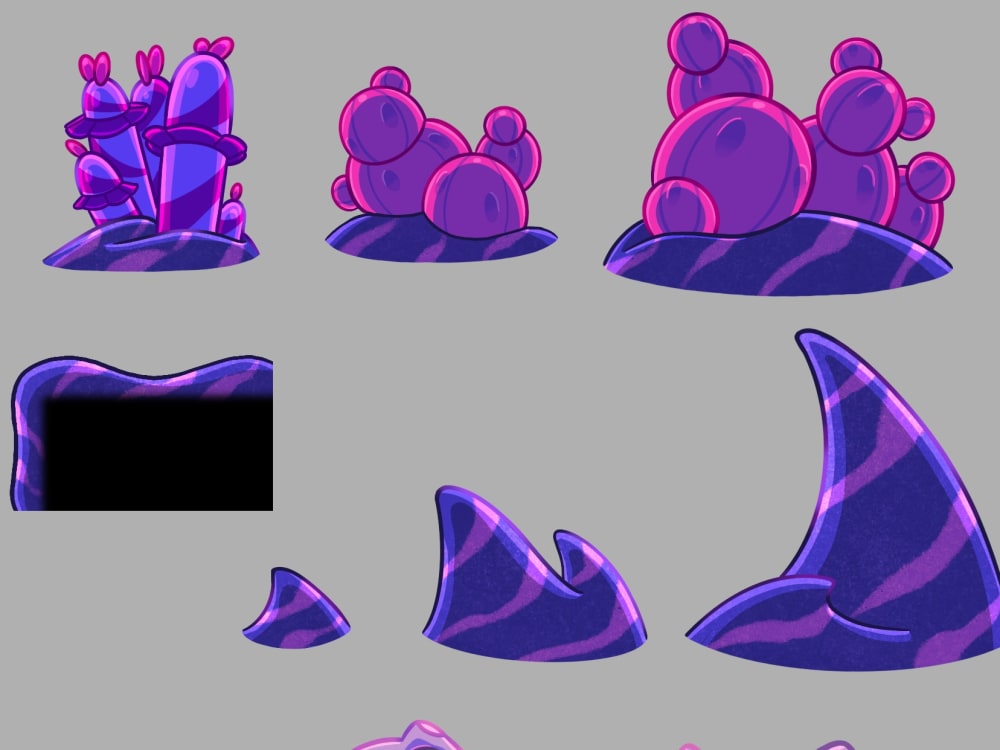 Hand drawn 2D game props | Upwork