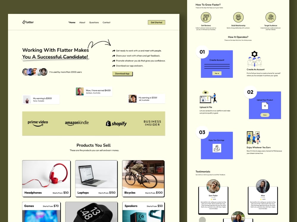 Website UI UX, web design or landing page for your business | Upwork