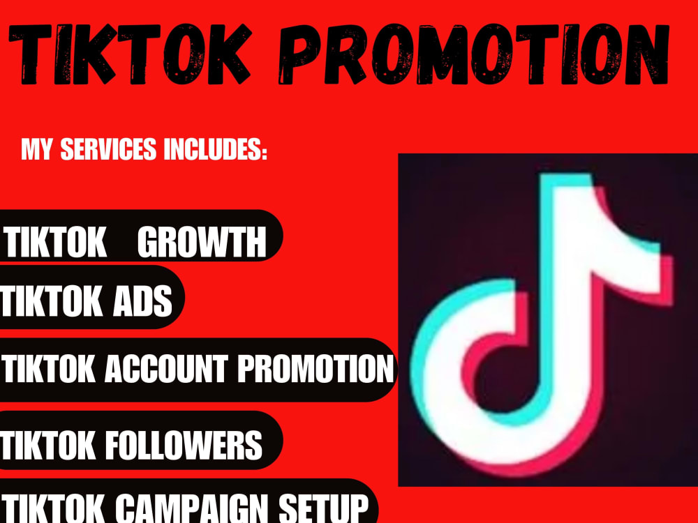 Tiktok promotion, Tiktok followers, Tiktok management, Tiktok Ad setup