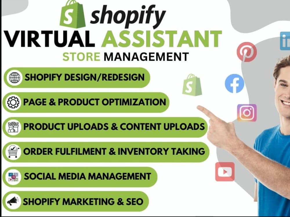 Shopify Virtual Assistant, Shopify Customer Support, Store