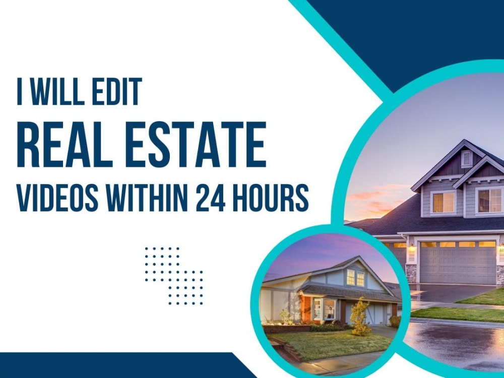 Edit real estate video footage for you professionally by