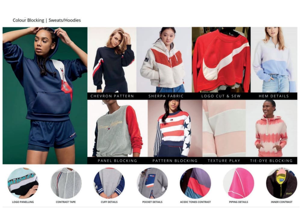 Activewear and sportswear fashion design collection and tech packs