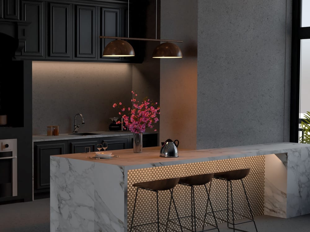 A realistic 3D Architectural Rendering of an Expertly 3d Modeled Space ...