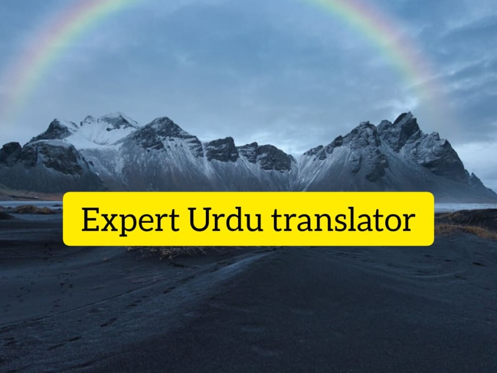 Translation from Native Urdu speaker (English to Urdu and Urdu to
