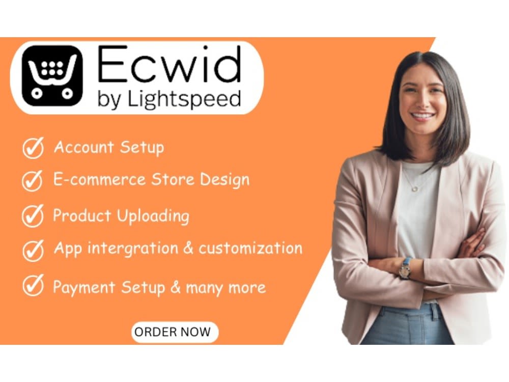 An Ecwid E-commerce store Design,product uploading,account setup.