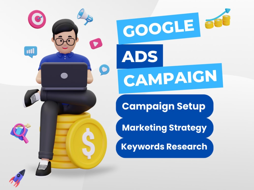 Set up google ads AdWords PPC campaign Upwork