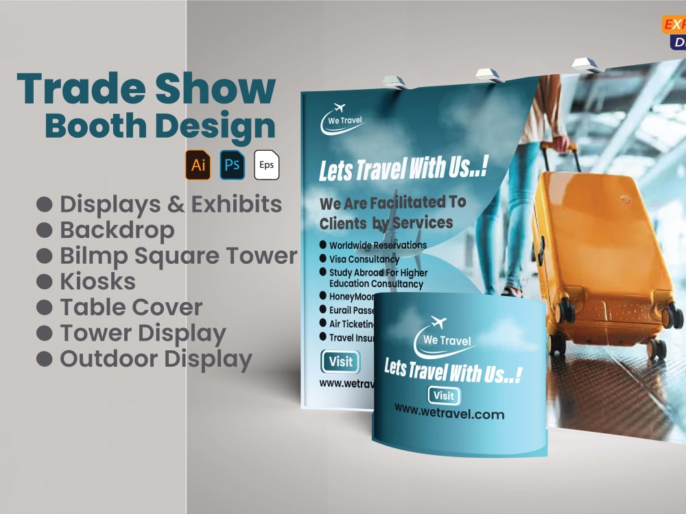 10x20 Trade Show Booth Formulate Fabric QPS03 with Modular Backwalls