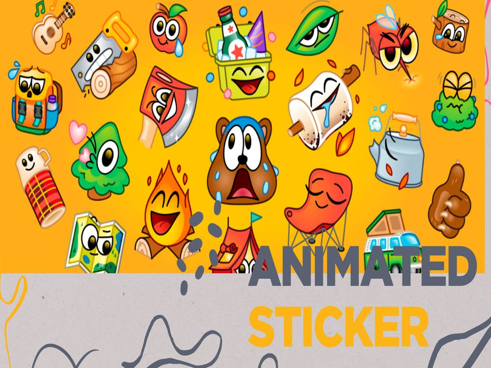 Create animated stickers emoji and gif for whatsapp telegram or