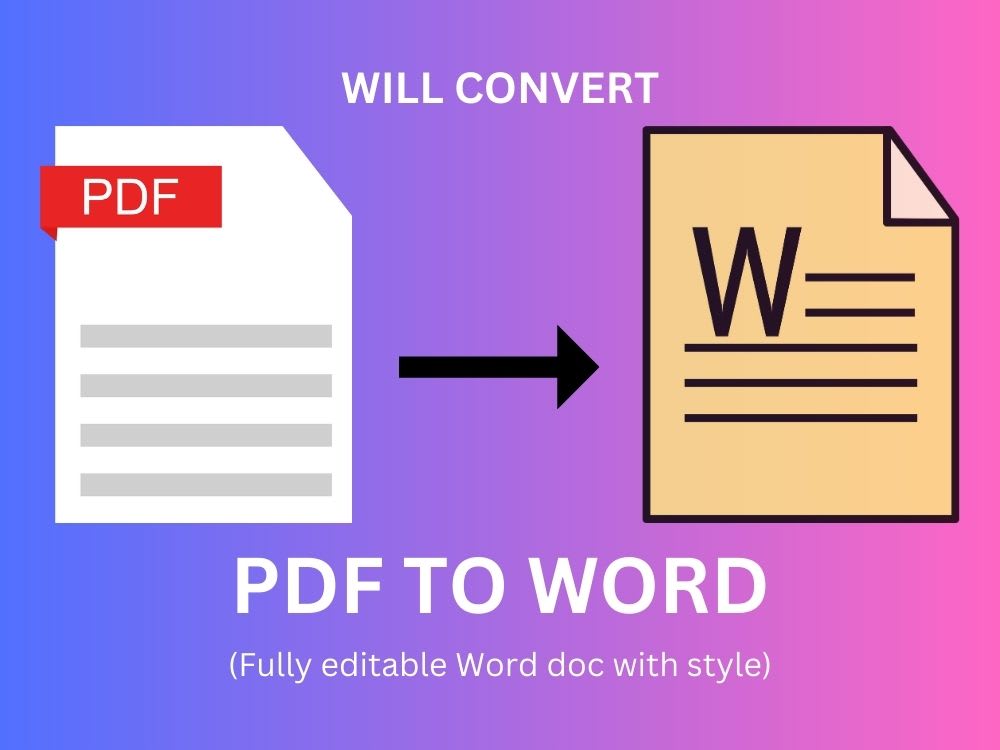 Convert PDF To Word Convert PDF To Fully Editable Word Doc Upwork