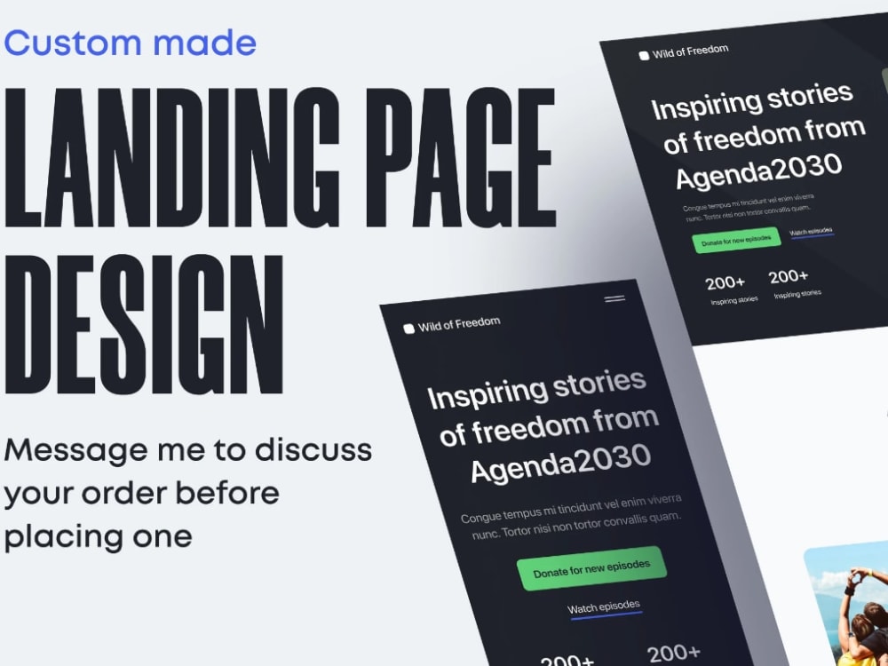 High converting landing page | Upwork