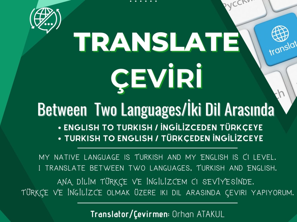 Translate between Turkish and English | Upwork