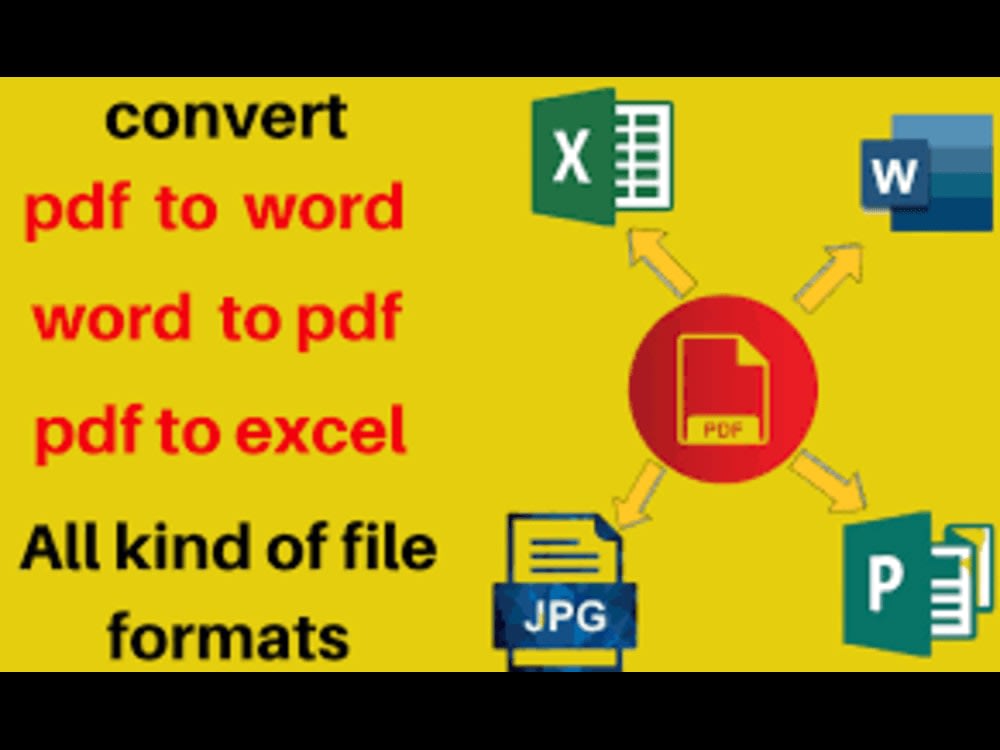 I' convert files from PDF to Word, Word to PDF, and vice versa. Upwork