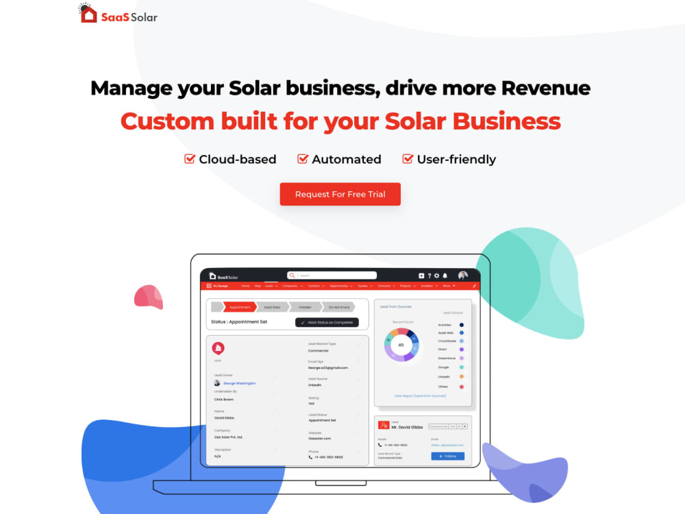 Landing page for Lead Generation Upwork
