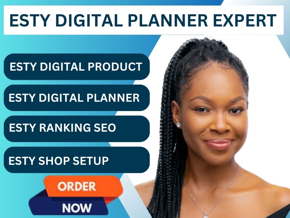 Setup esty digital planner, esty listing, esty download, and esty product | Upwork