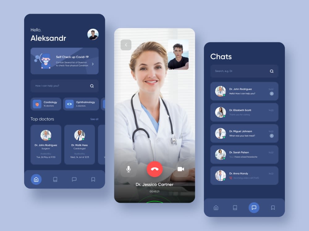 Doctor appointment app ui design