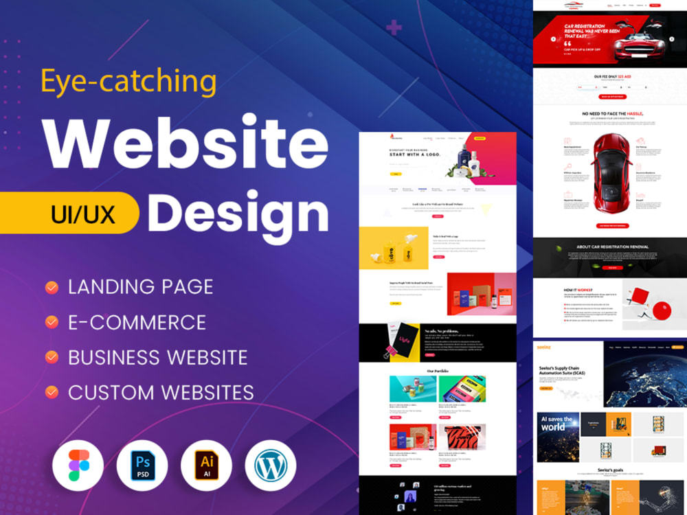 Eye-catching website UI/UX Design in Figma | Upwork