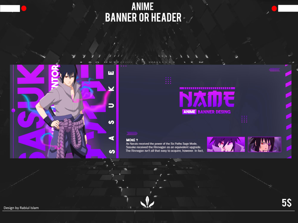 Design gaming and anime banner for youtube , twitch, twitter, etc by  Tanishk01 | Fiverr